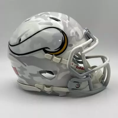 Minnesota Vikings Custom Arctic Camo Hydro-Dipped Mini Football Helmet • $140