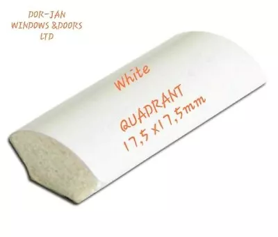 White  UPVC 17.5mm Quadrant  Finishing  Trim  1m Long The Cheapest • £2