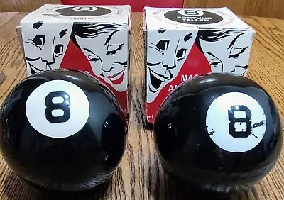 2 VINTAGE 1960s ALABE CRAFTS MAGIC  8 BALL  FORTUNE TELLER GAMES W/BOXES • $29.99