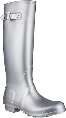 BNWT Cotswold Sandringham Ladies Rubber Wellies Silver UK3 / EU36 • £19.99