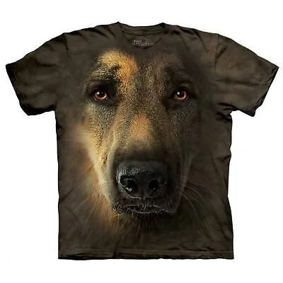 German Shepherd Face T-Shirt Oversized Print Dog Mountain 100% Cotton Adult • $16.20