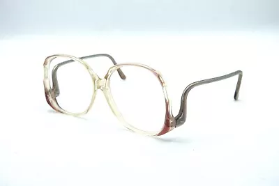 Vintage 70s 80s Drop Arm Eyeglasses Frames Oversized  Flamingo  Made Hong Kong • $47