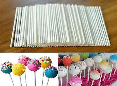 100Pcs Solid Plastic Sucker Sticks For Lollipop Cake Candy Cookies Baking • $3.95