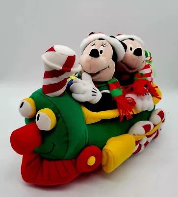Disney Mickey Minnie Mouse Candy Cane Christmas 2000 Train Musical Animation Toy • $19.95