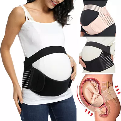 Maternity Pregnancy Belt Lumbar Back Support Waist Band Belly Bump Brace Girdle • £7.99