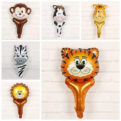 Animal Head Kids Inflatable Toys Tiger Lion Monkey Giraffe Cow Foil Balloon • $14.52