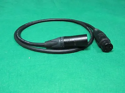Mogami Quad 2534 Balanced Mic Microphone Neutrik Gold Xlr Black Cable 3 Ft. • $26.95