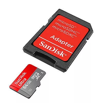 SanDisk Mobile Ultra 64GB Micro SDXC SD XC Class 10 30MB/s Memory Card W Adapter • $8.75