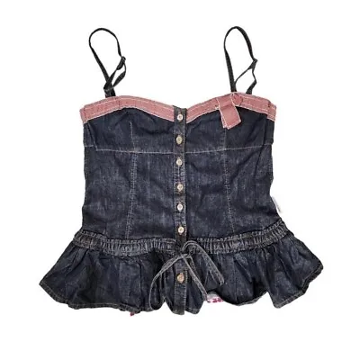 Vintage Y2k D&G Denim Corset Top Size 8uk • $80.90