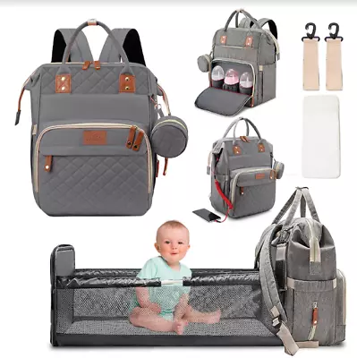 JOYEBABY 3 In 1 Foldbale Diaper Bag Baby Bed Portable Bassinet Crib Backpack  • $34.99