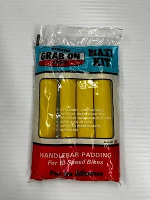 Grab On USA Handlebar Grips Vintage 1970s Yellow Foam Padding Maxi Kit Road • $15