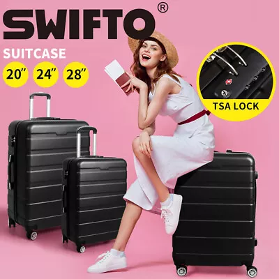 Suitcase Set Of 3 Hard Shell 20  24  28  Luggage Family Travel TSA Lightweight • £79.99