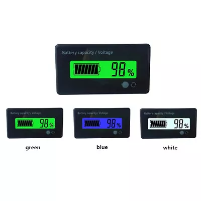 Battery Capacity LCD Digital Indicator Monitor Volt Meter Gauge 12V - 72V • $9.74