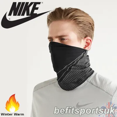 Nike Snood Neck Warmer Therma 360 Storm Thermal Gaiter Scarf Face Tube Black • £16.95