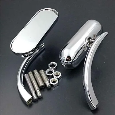 Chrome Motorcycle Rearview Mirrors For Harley Davidson Heritage Softail Fatboy • $54.11