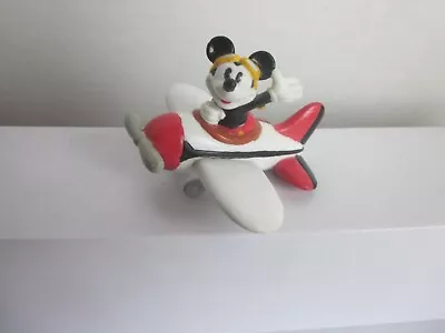 Vintage Mickey Mouse Pilot In Plane PVC Figure Applause Sky's The Limit • $12.95