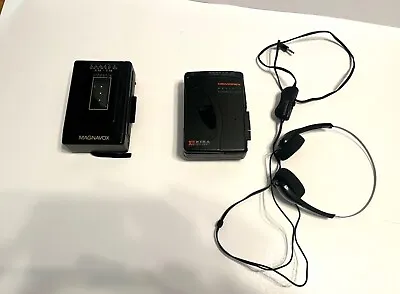 Memorex Walkman W/headphones Magnavox Cassette Players Xtra Bass Boost  • $19