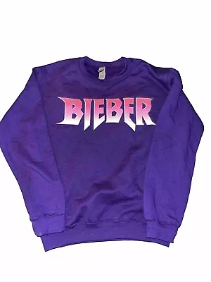 Justin Bieber JUSTICE World Tour Sweatshirt Purple Crewneck  • $20