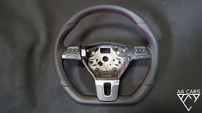 Steering Wheel VW Passat B7 CC T5 Flat Bottom Leather • $350