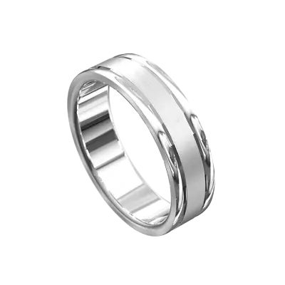 5mm Genuine Solid 9ct White Gold Wedding Band Ring With Brushed Center • $595