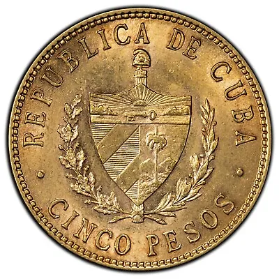 1916 5 Pesos Republic Gold Coin • $699.08