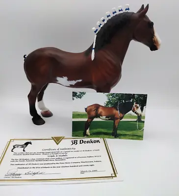 Peter Stone Horses 3B Deakon Signed Standing Drafter 1997 SR 30/500 C.O.A. Photo • $421.52