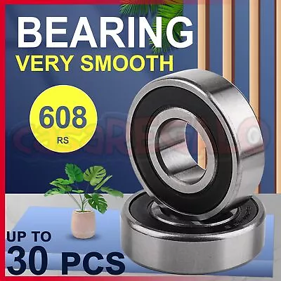 10x Rubber Sealed Miniature Ball Bearings Deep Groove Bearing 8x22x7mm 608-2RS • $6.60