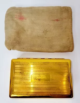 Vintage Gillette Big Fellow Safety Razor In Gold Metal Case 1920s? • $10.50