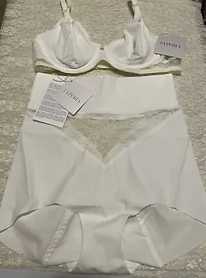 La Perla Shape Allure Collection 34B S Bra Control Brief Panty Set Ivory • $179.99