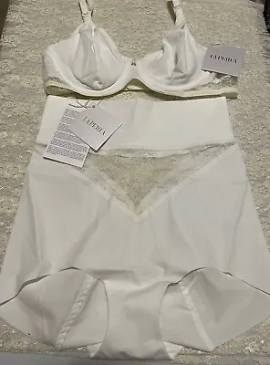 La Perla Shape Allure Collection 36C M Bra Control Brief Panty Set Ivory • $170.99