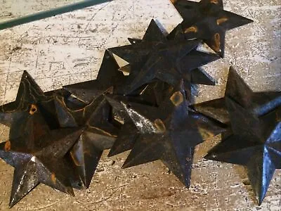 SET/20 Rusty Black Barn Stars Star 2.25 In 2 1/4  Primitive Country Rust Craft • $8.99