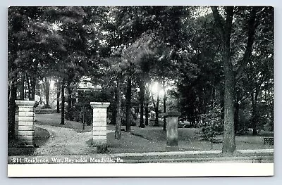 Postcard Meadville PA Residence Of Williams Reynolds Wm. Pennsylvania • $8.29