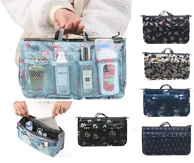 Women Travel Insert Organiser Handbag Cosmetic Bag Toiletry Case Makeup Bag • £3.99