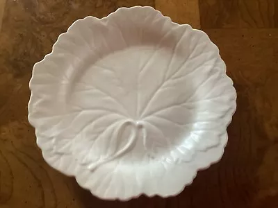 Wedgwood Majolica Cabbage Leaf Plate White  Etruria & Barlaston 8” • £20