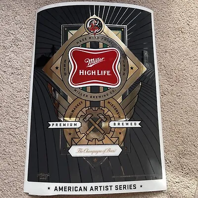 Miller High Life American Artist Series Poster Brandon Rike • $59.95