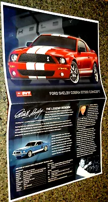 ★★2005 Svt Shelby Cobra Gt500 Mustang Concept Dealer Spec Sheet Poster Ad 05★★ • $13.99