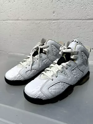 NIKE Air Jordan 6 Retro Alligator White Preowned Size 7Y • $80