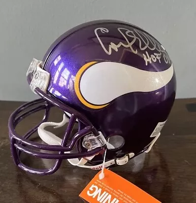 Carl Eller HOF '04 Minnesota Vikings Signed MINI Helmet Free Agents Sports • $28