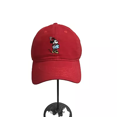 New Disney Minnie Mouse Hat Red Adjustable Adult • $14.99