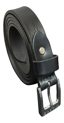 Men's Leather Belt Black Full Grain Leather Belts 1  Wide By Milano® Belts • £13.58