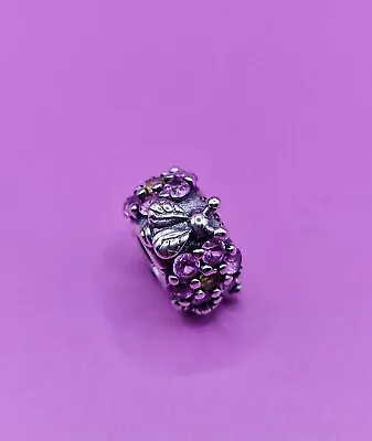 Bees Flower Purple Stopper Charm Bead For Bracelet S925 Sterling Silver • £9.99