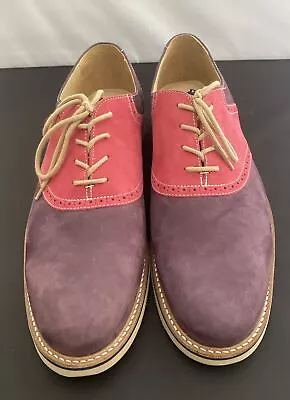 Nordstrom 1901 Men’s Shoes Saddle Size 13M Purple And Pink Suede M23109 Brazil • $75.99