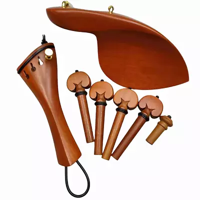 High Quality Jujube Wood Violin Chinrest Tailpiece Pegs Set Violin Kits Parts • $14.10