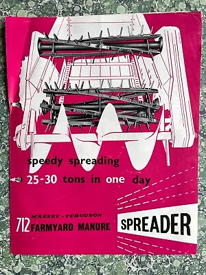 Massey Ferguson 712 Farmyard Manure Spreader Brochure / Leaflet • £18.99