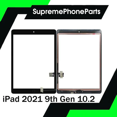 For IPad 2021 9th Gen 10.2  Gen Home Button Screen Digitizer Glass Replacement • £11.49