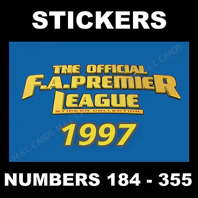 Merlin Premier League 1997 Football Stickers #184 To 355 • £2.45