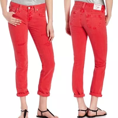 GUC $218 True Religion Brianna Jeans Red Size 28 • $50