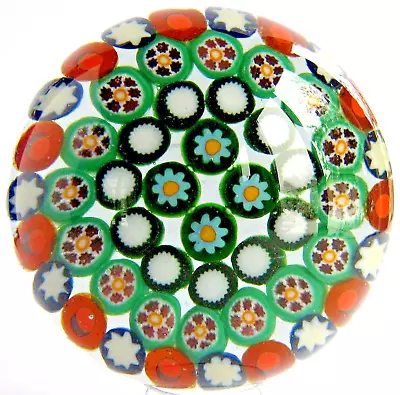 SALVADOR YSART Concentric Millefiori Paperweight Paperweight Heavyweight Rare Canes! • £136.45