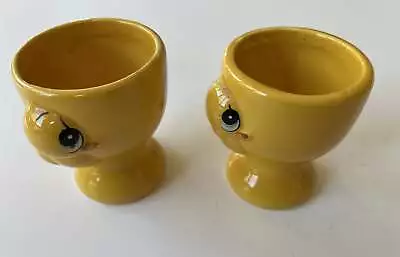 Vintage Chick Yellow Egg Cups (set Of 2) • $19.99