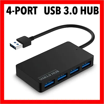 $7.89 • Buy Multi USB 3.0 Hub 4 Port High Speed Slim Compact Expansion Portable Splitter
